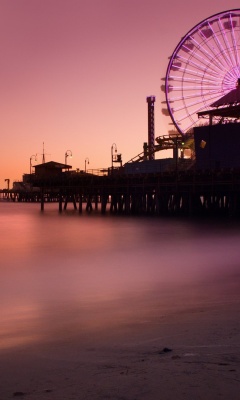 Santa Monica State Beach wallpaper 240x400