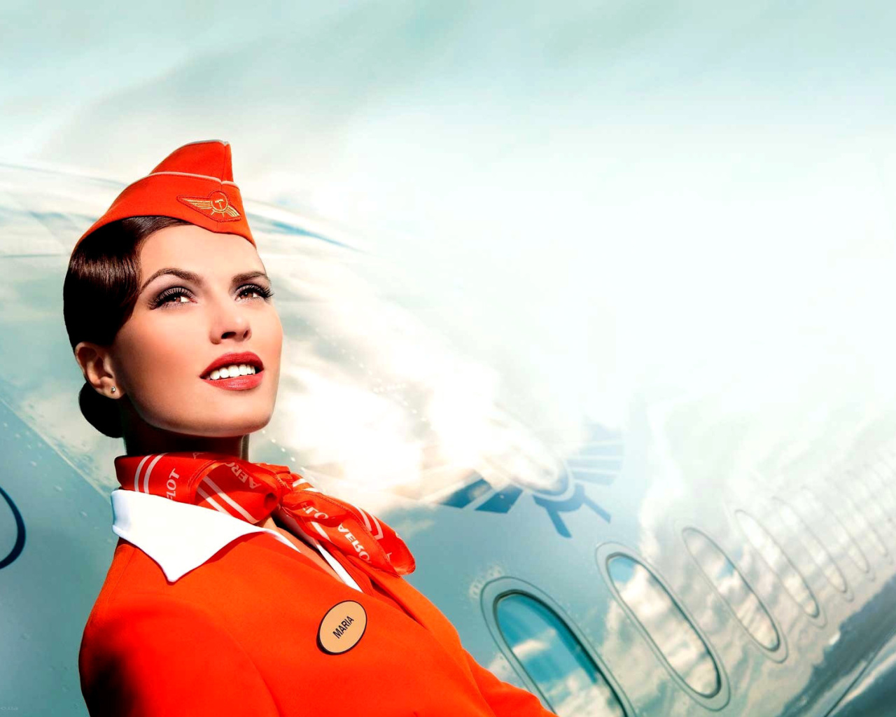 Screenshot №1 pro téma Aeroflot Russian Girl 1280x1024