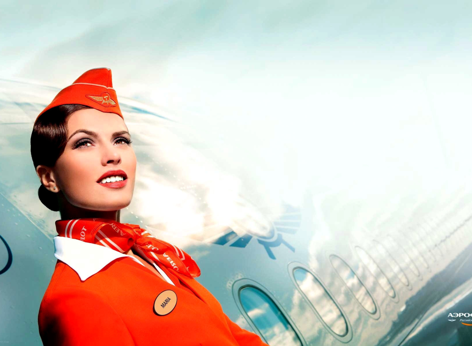 Обои Aeroflot Russian Girl 1920x1408