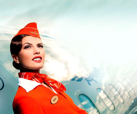 Screenshot №1 pro téma Aeroflot Russian Girl 480x400