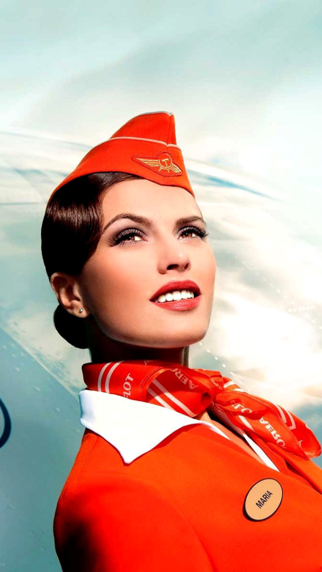 Screenshot №1 pro téma Aeroflot Russian Girl 640x1136