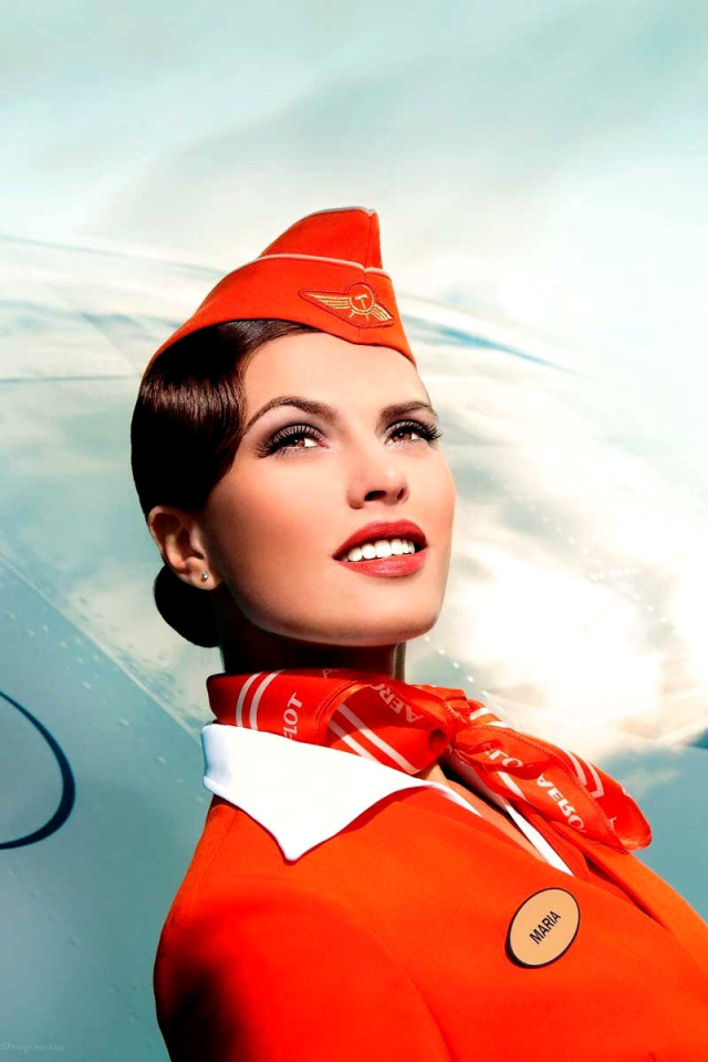 Screenshot №1 pro téma Aeroflot Russian Girl 640x960
