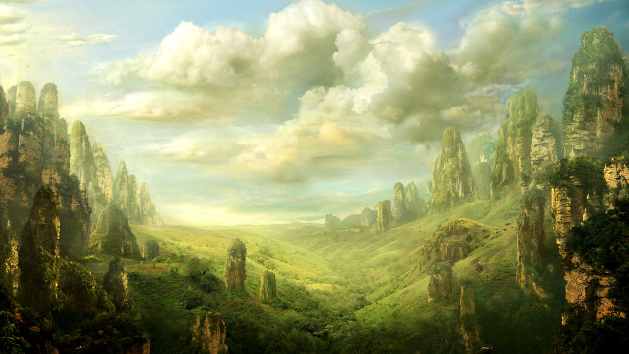 Screenshot №1 pro téma Fantasy Landscape 1280x720