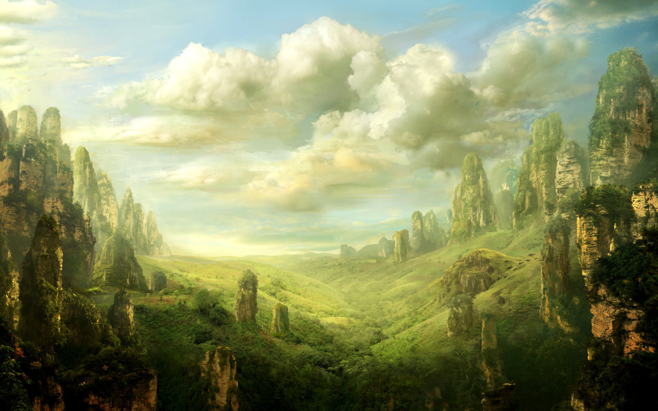Screenshot №1 pro téma Fantasy Landscape 1280x800