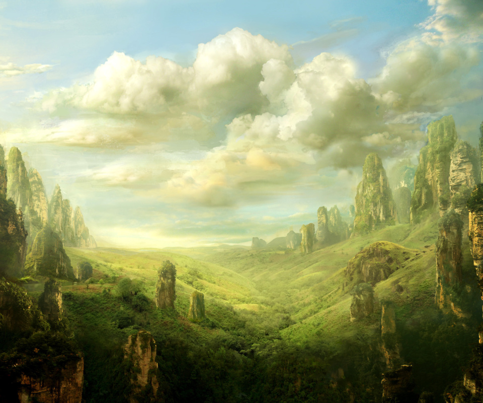 Das Fantasy Landscape Wallpaper 960x800