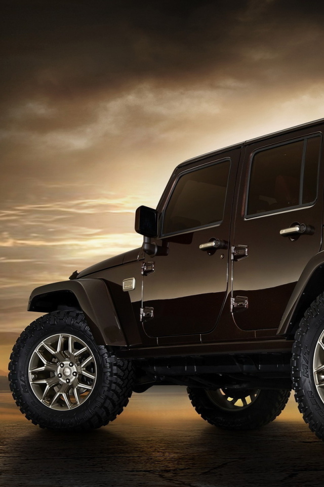 Das Jeep Wrangler Rubicon hardtop Wallpaper 640x960