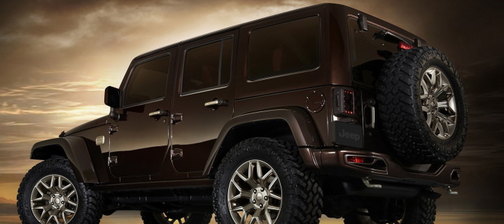 Fondo de pantalla Jeep Wrangler Rubicon hardtop 720x320