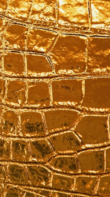 Golden Crocodile Leather wallpaper 360x640