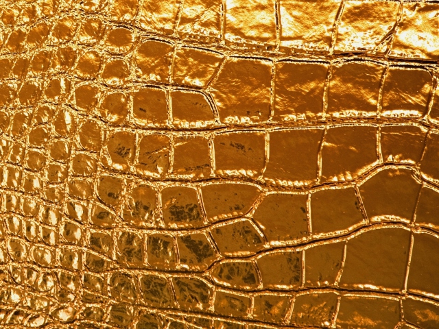 Обои Golden Crocodile Leather 640x480