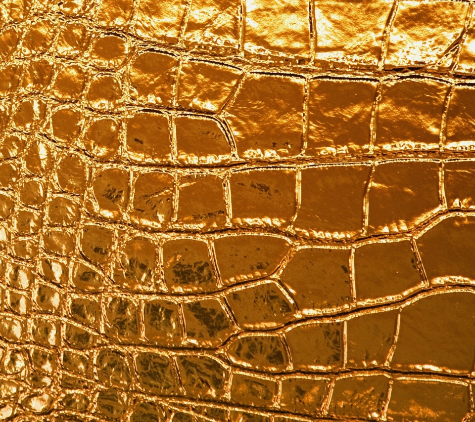 Das Golden Crocodile Leather Wallpaper 960x854