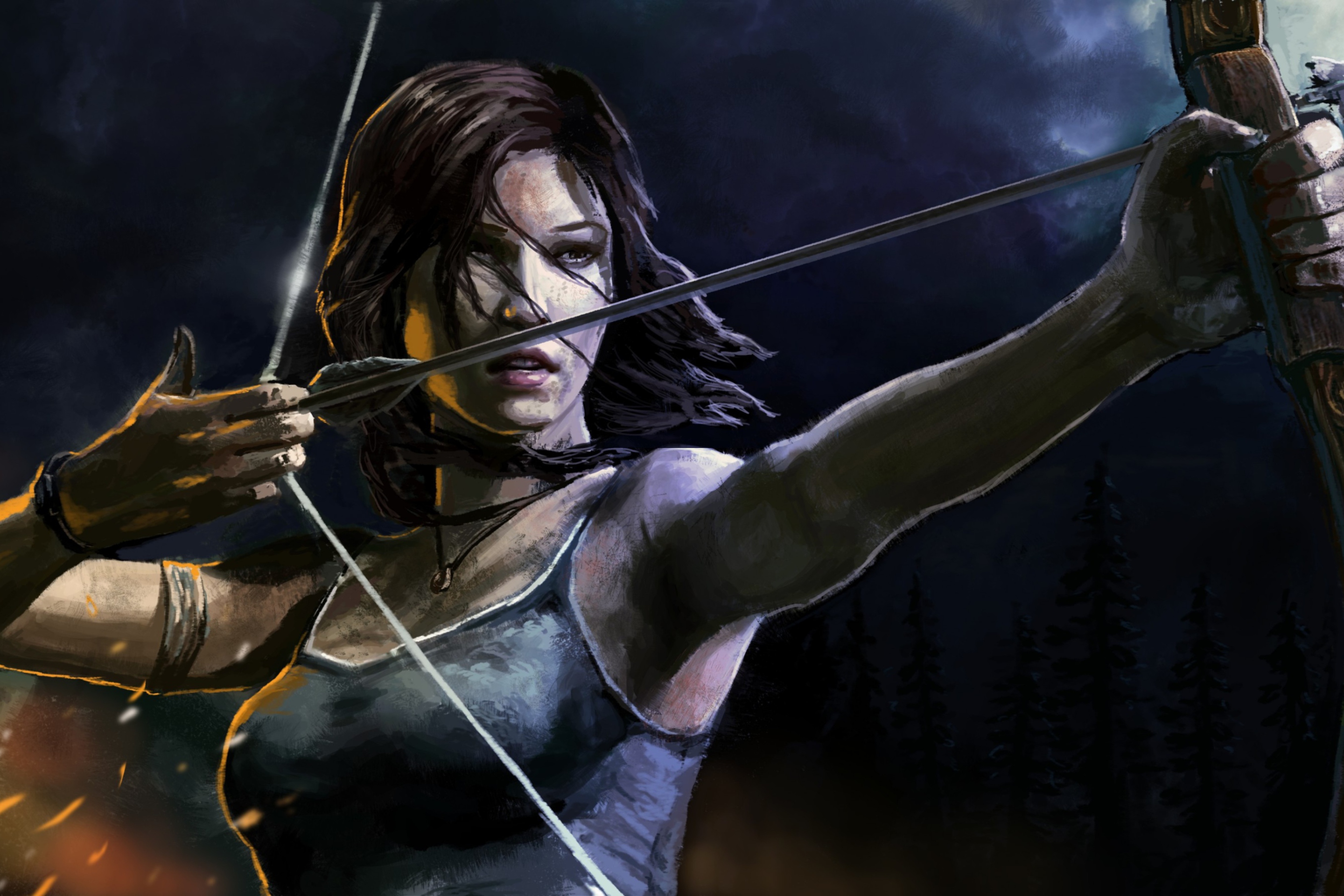 Das Lara Croft With Arrow Wallpaper 2880x1920