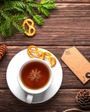 Das Christmas Cup Of Tea Wallpaper 128x160