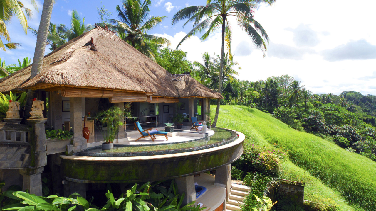 Обои Resort Ubud Tropical Garden 1280x720