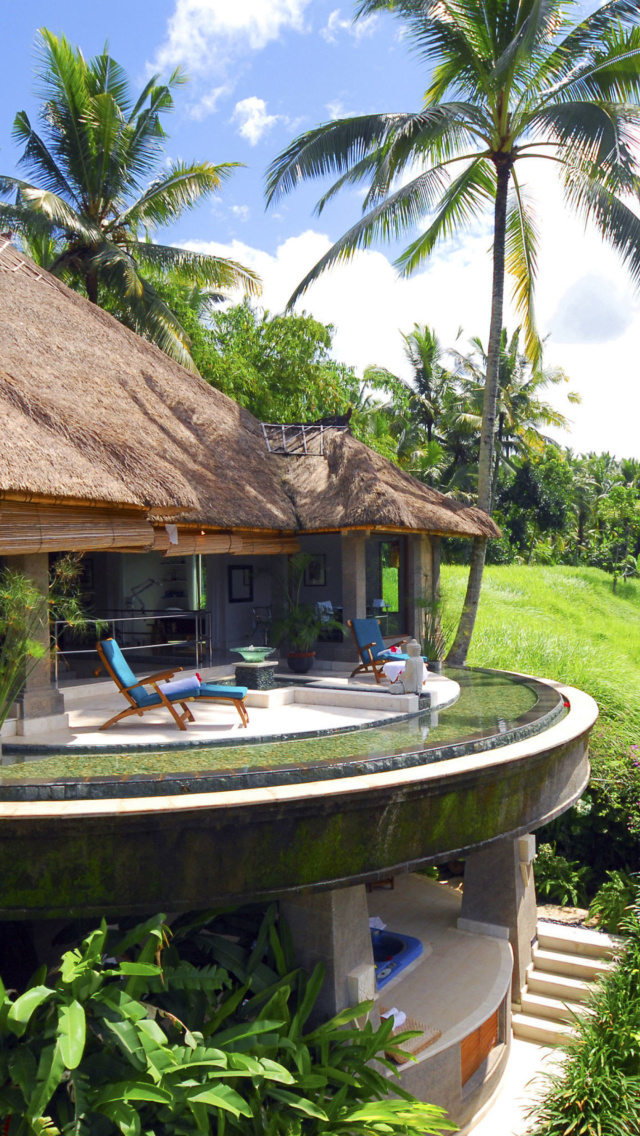 Обои Resort Ubud Tropical Garden 640x1136