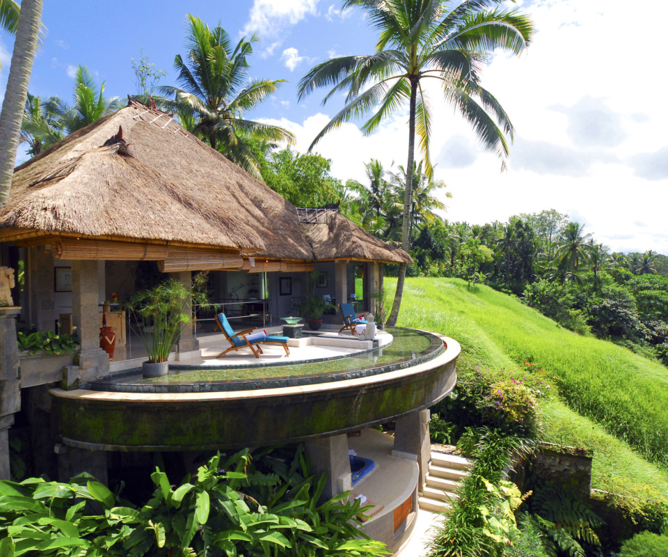 Обои Resort Ubud Tropical Garden 960x800