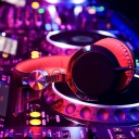 DJ Equipment in nightclub wallpaper 128x128