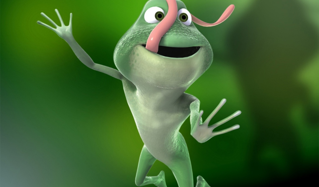 Sfondi Funny Frog 1024x600