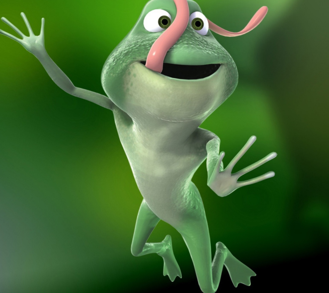 Das Funny Frog Wallpaper 1080x960