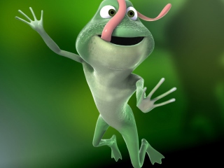 Funny Frog wallpaper 320x240