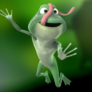 Funny Frog - Obrázkek zdarma pro iPad mini