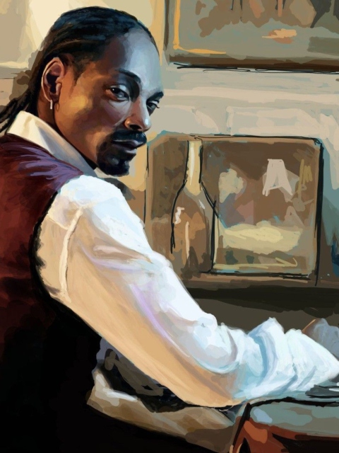 Screenshot №1 pro téma Snoop Dog Portrait Painting 480x640