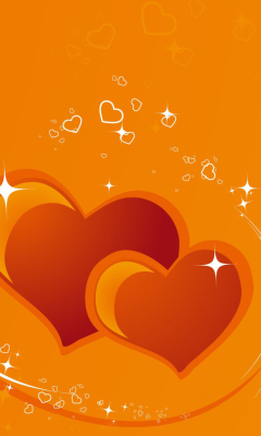 Screenshot №1 pro téma Orange Hearts 240x400