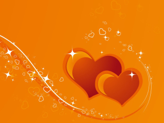 Sfondi Orange Hearts 320x240