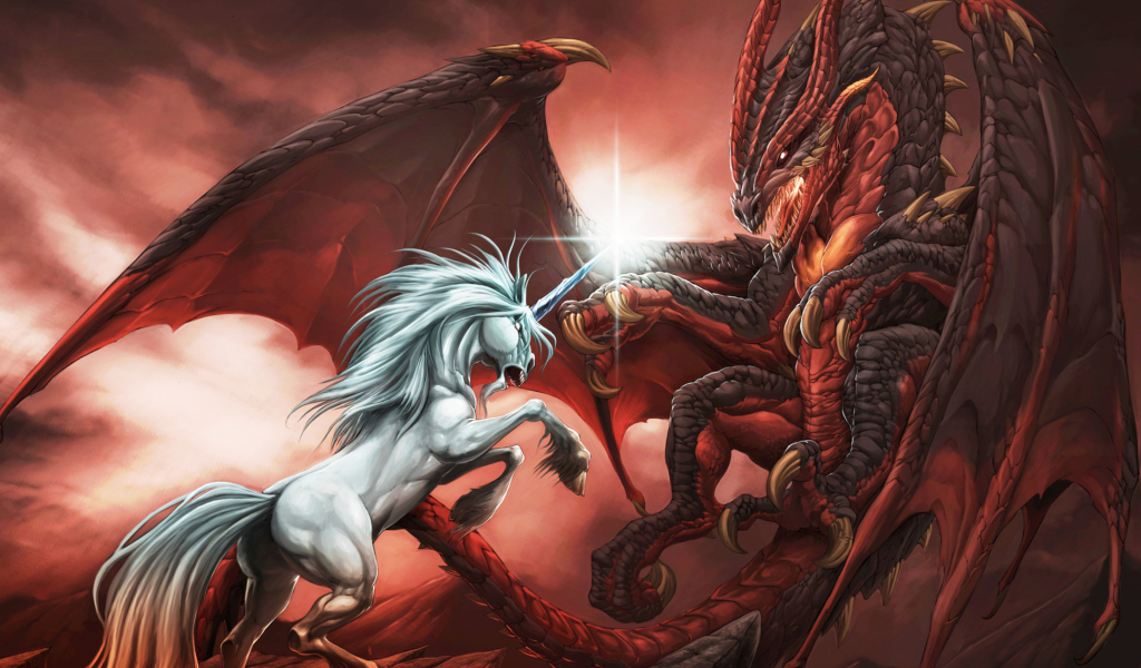 Screenshot №1 pro téma Unicorn And Dragon 1024x600