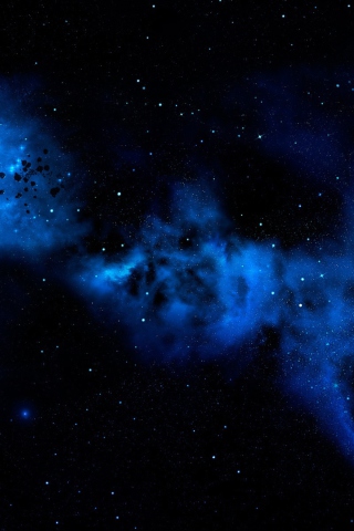 Blue Space Cloud wallpaper 320x480