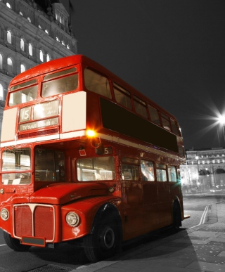 Red London Bus - Obrázkek zdarma pro 132x176