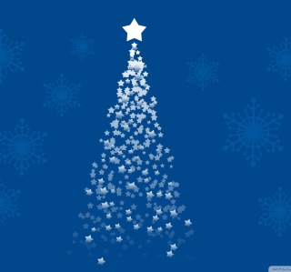 Kostenloses Merry Christmas Blue Wallpaper für 208x208