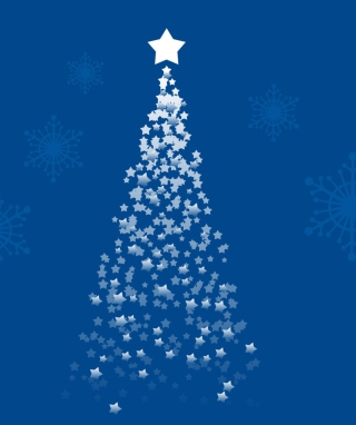 Kostenloses Merry Christmas Blue Wallpaper für Nokia Lumia 2520