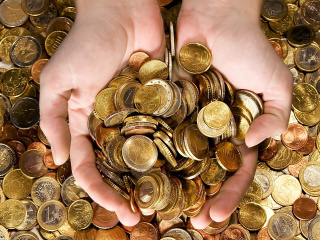 Fondo de pantalla Euro cent coins 320x240