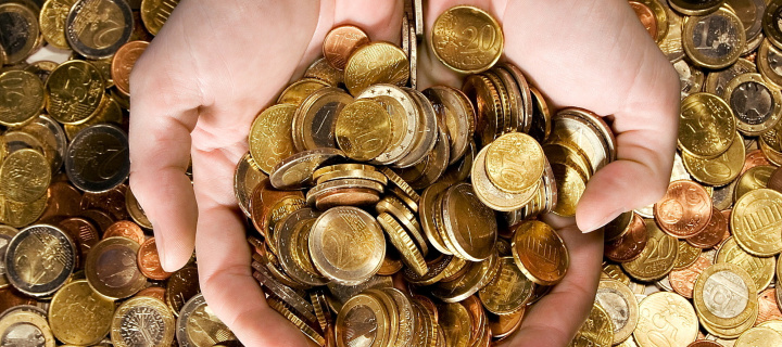 Das Euro cent coins Wallpaper 720x320