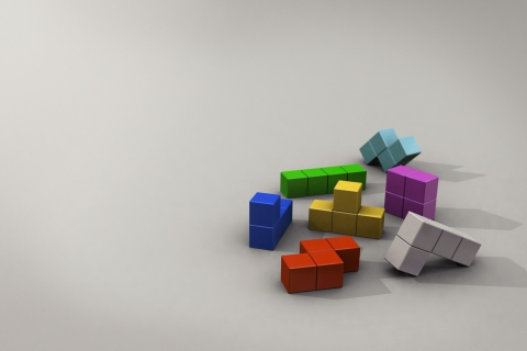 Tetris 3D wallpaper 480x320