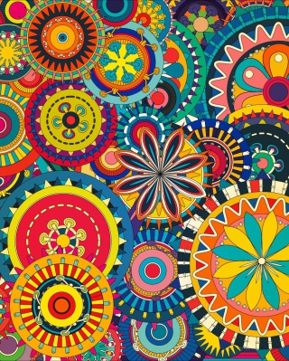 Colorful Floral Shapes - Obrázkek zdarma pro Nokia Asha 306