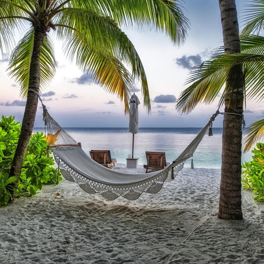 Hammock At Maldives Beach wallpaper 1024x1024