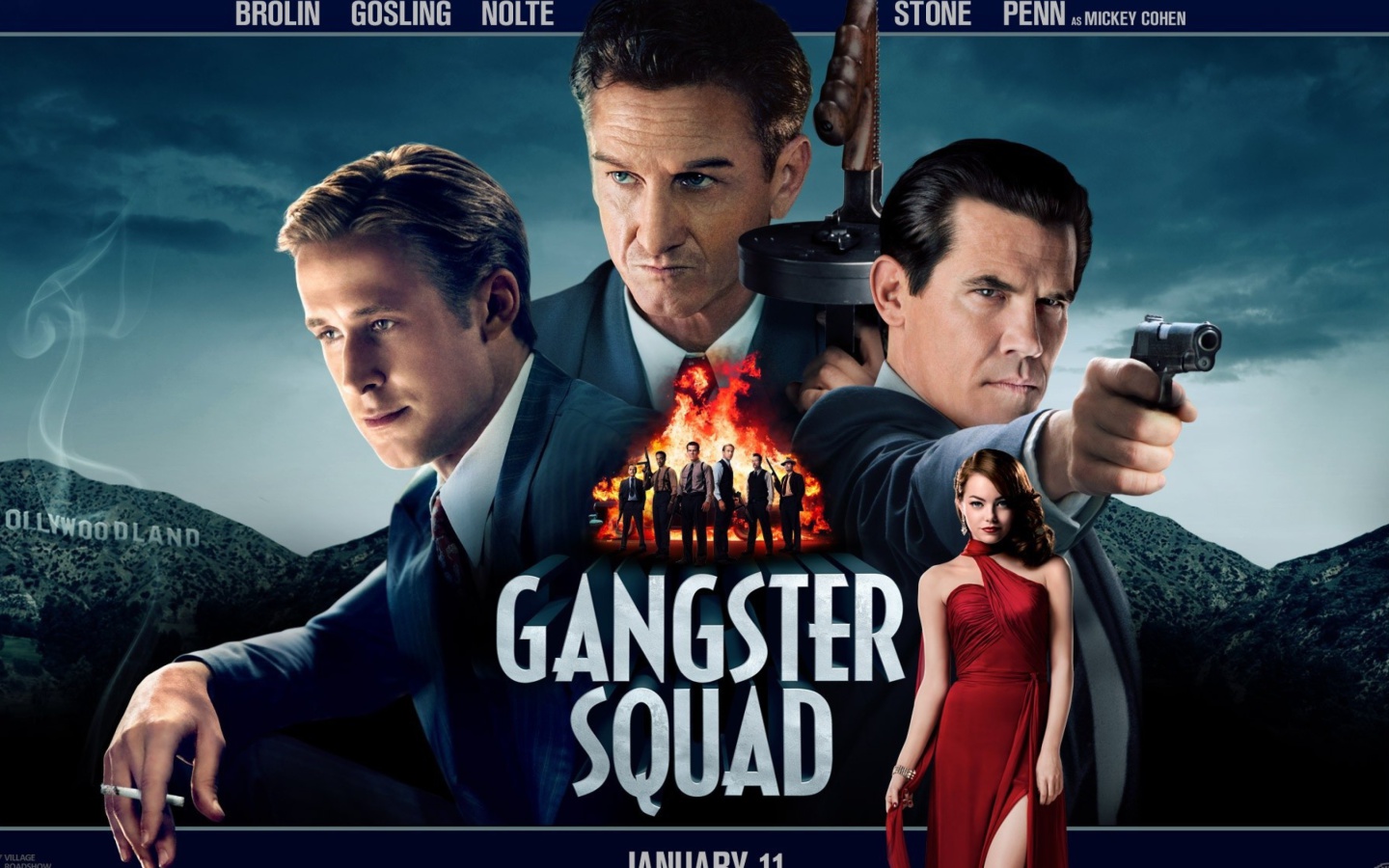 Fondo de pantalla Gangster Squad, Mobster Film 1440x900