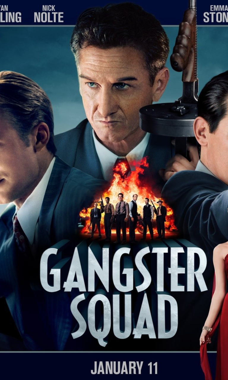 Обои Gangster Squad, Mobster Film 768x1280