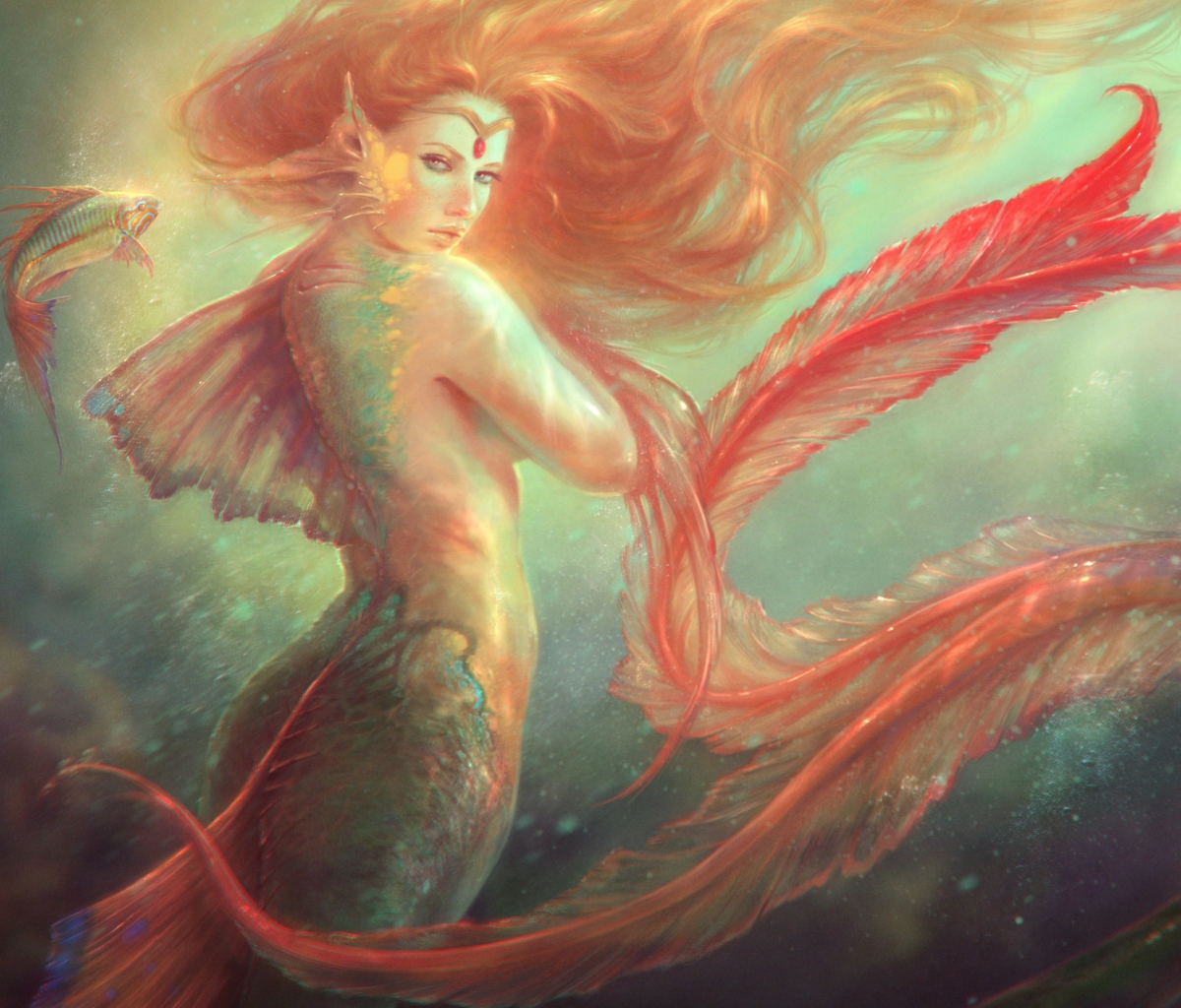 Screenshot №1 pro téma Mermaid Painting 1200x1024