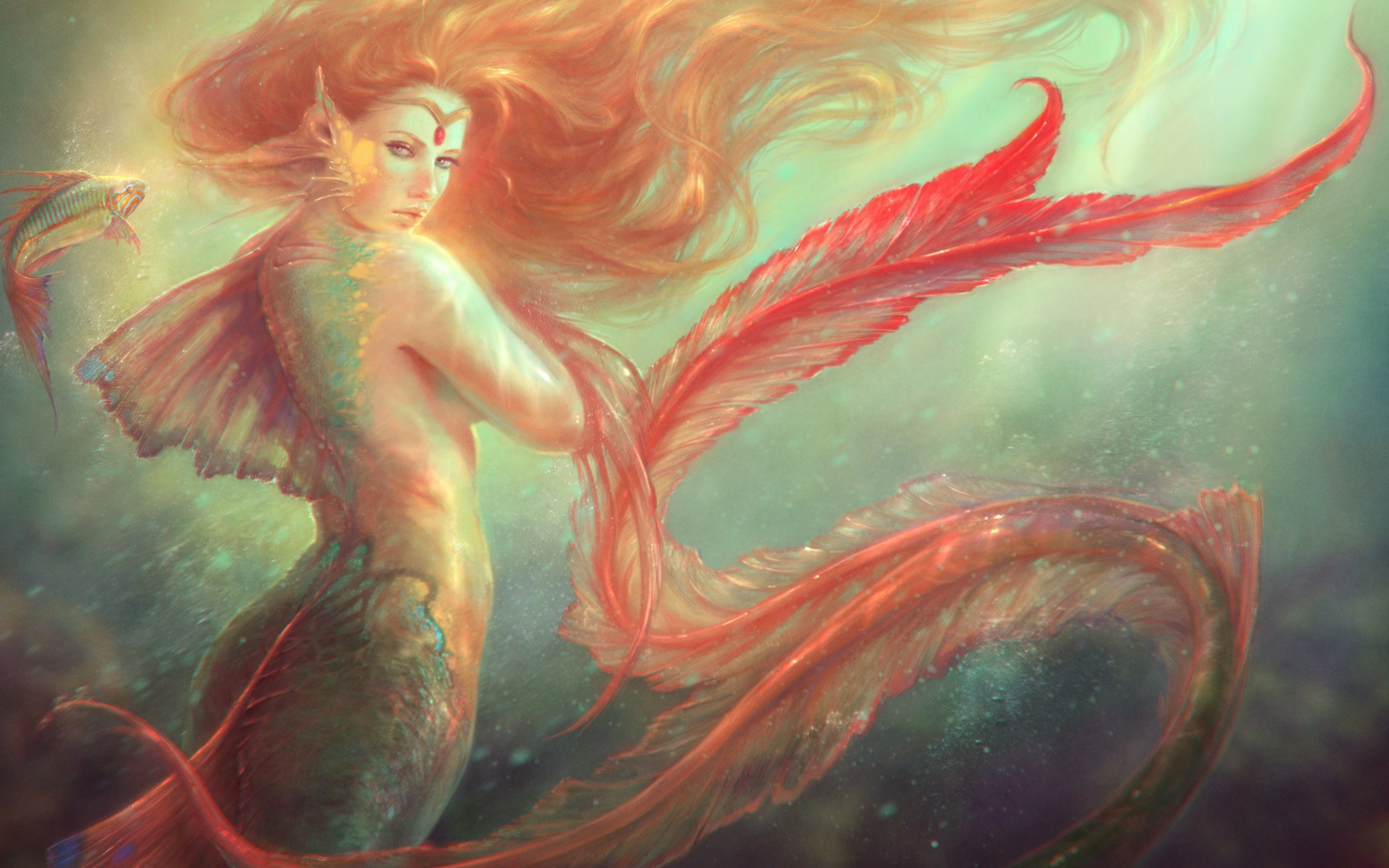 Screenshot №1 pro téma Mermaid Painting 2560x1600