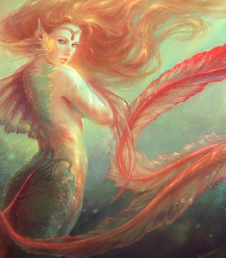Mermaid Painting - Obrázkek zdarma pro Nokia Asha 300