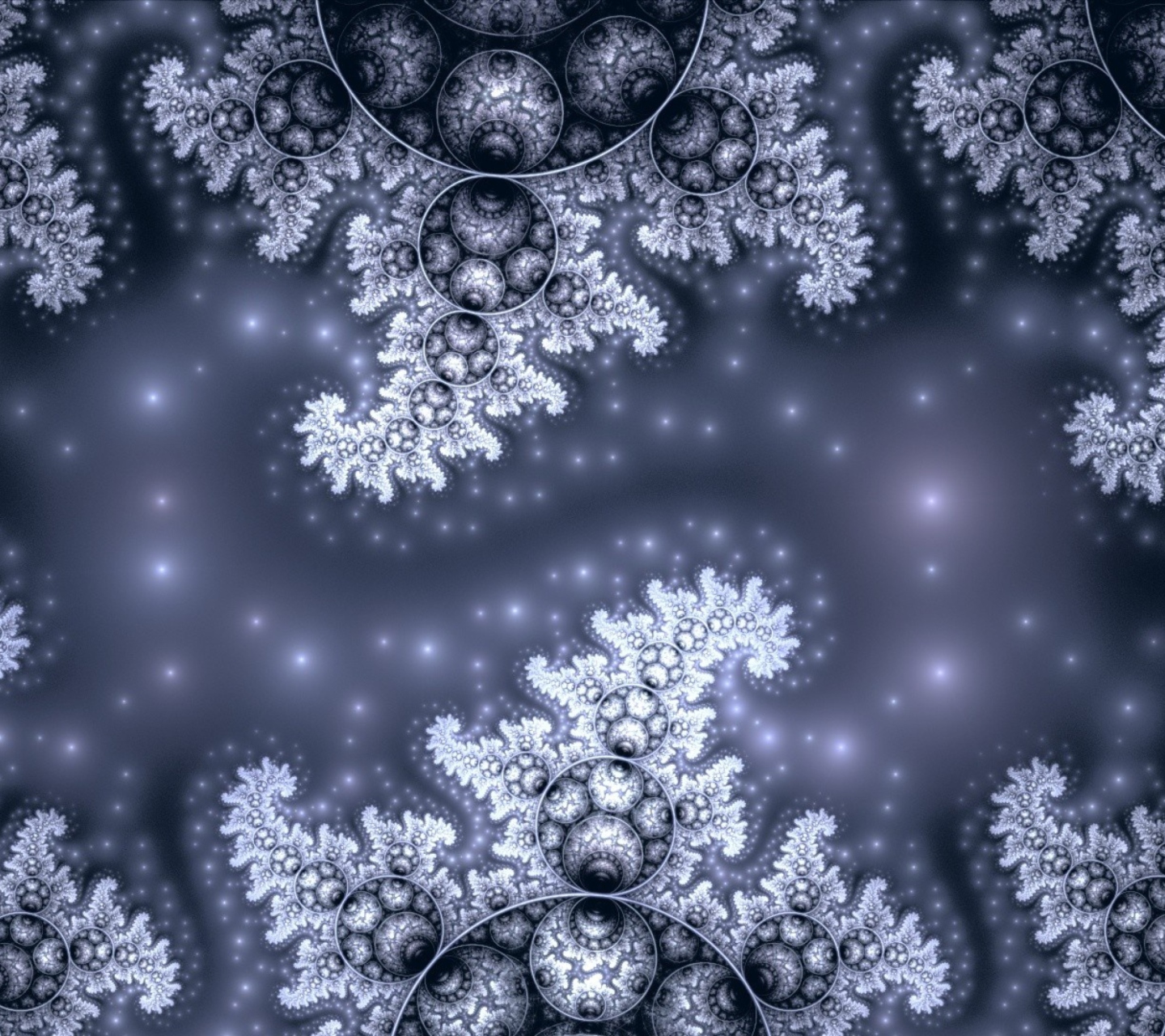 Screenshot №1 pro téma Snow Fractals Abstract 1440x1280