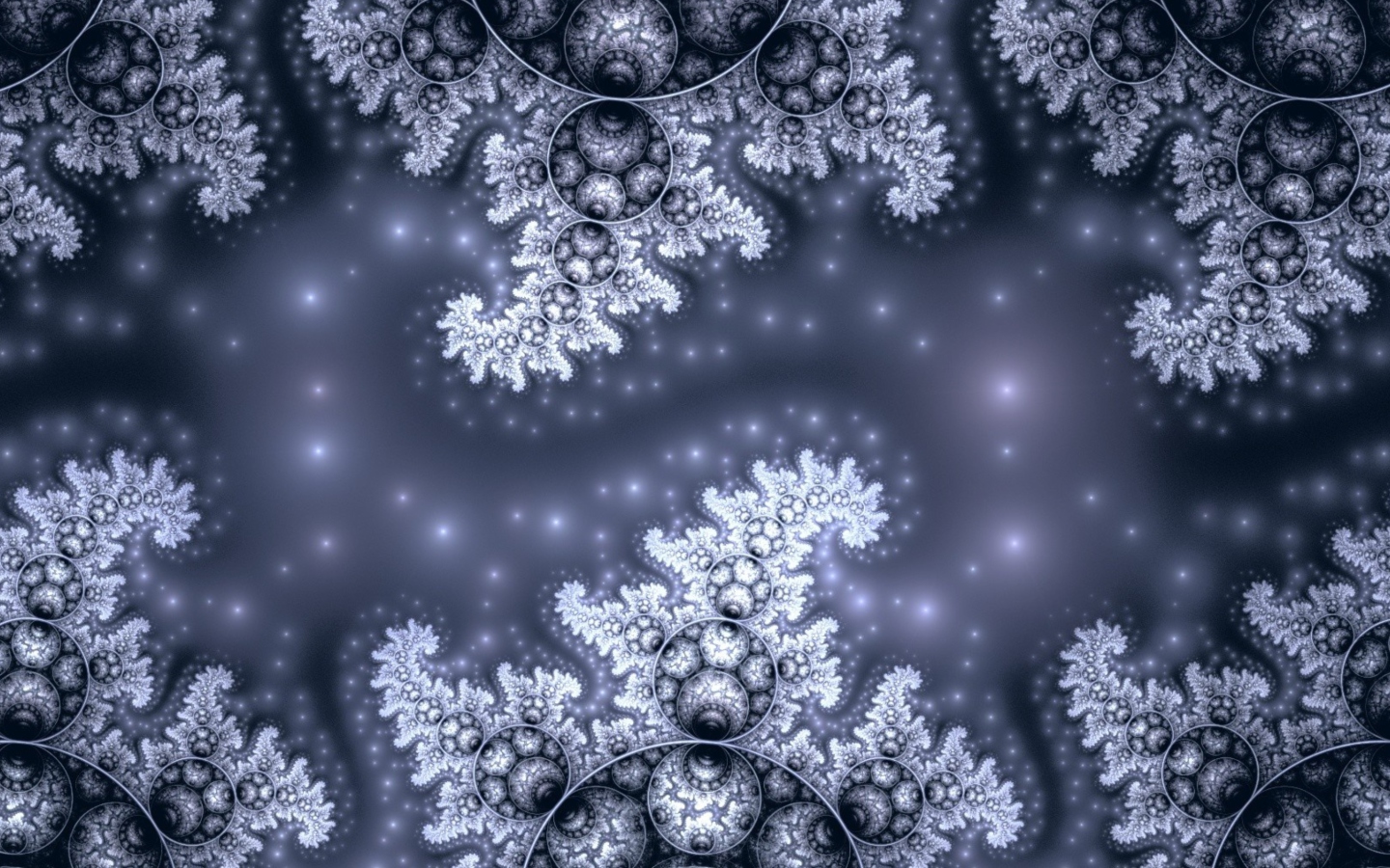 Snow Fractals Abstract wallpaper 1440x900