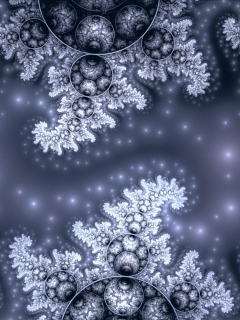 Das Snow Fractals Abstract Wallpaper 240x320
