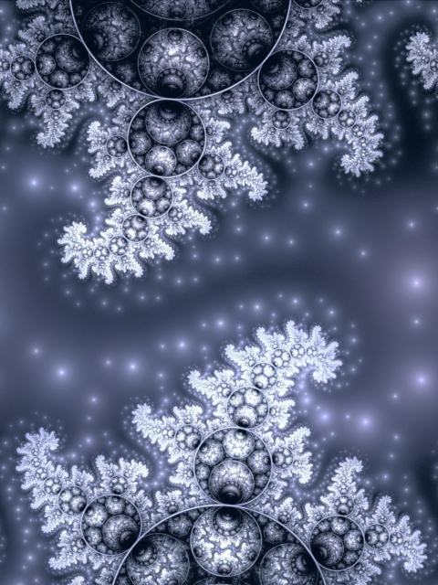 Screenshot №1 pro téma Snow Fractals Abstract 480x640