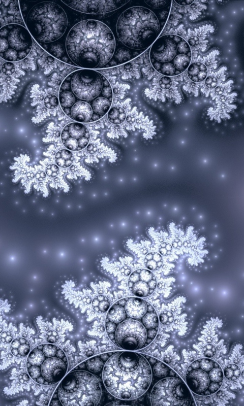 Screenshot №1 pro téma Snow Fractals Abstract 480x800