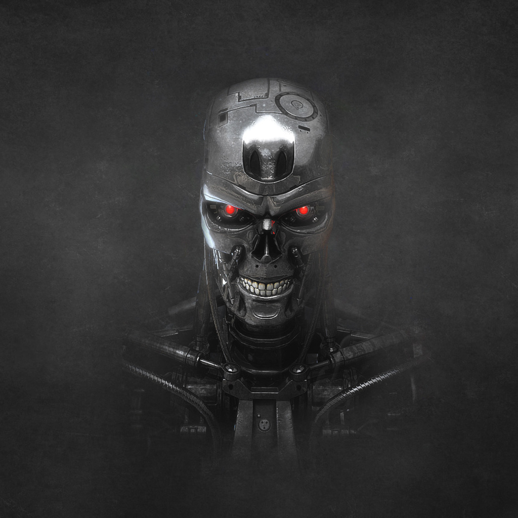 Das Terminator Endoskull Wallpaper 1024x1024