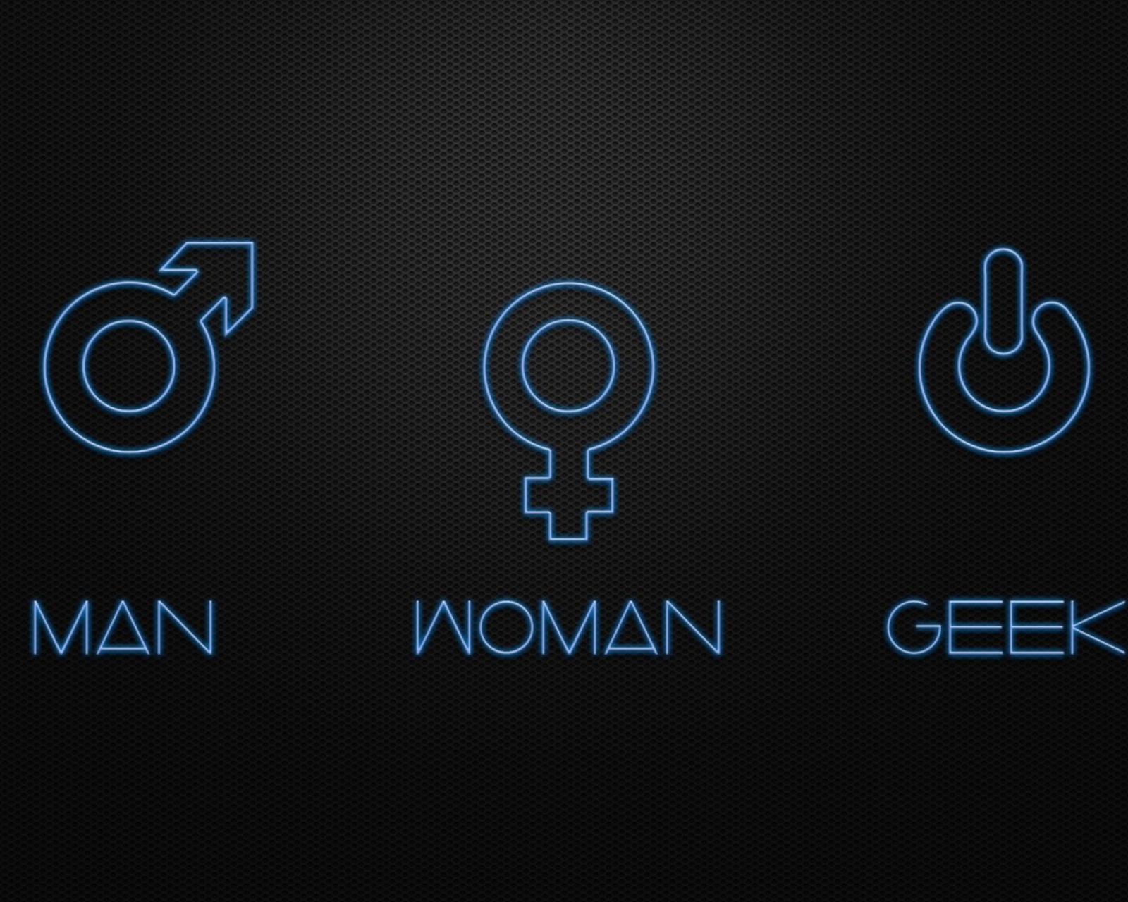 Screenshot №1 pro téma Man Woman Geek Signs 1600x1280