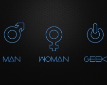 Screenshot №1 pro téma Man Woman Geek Signs 220x176